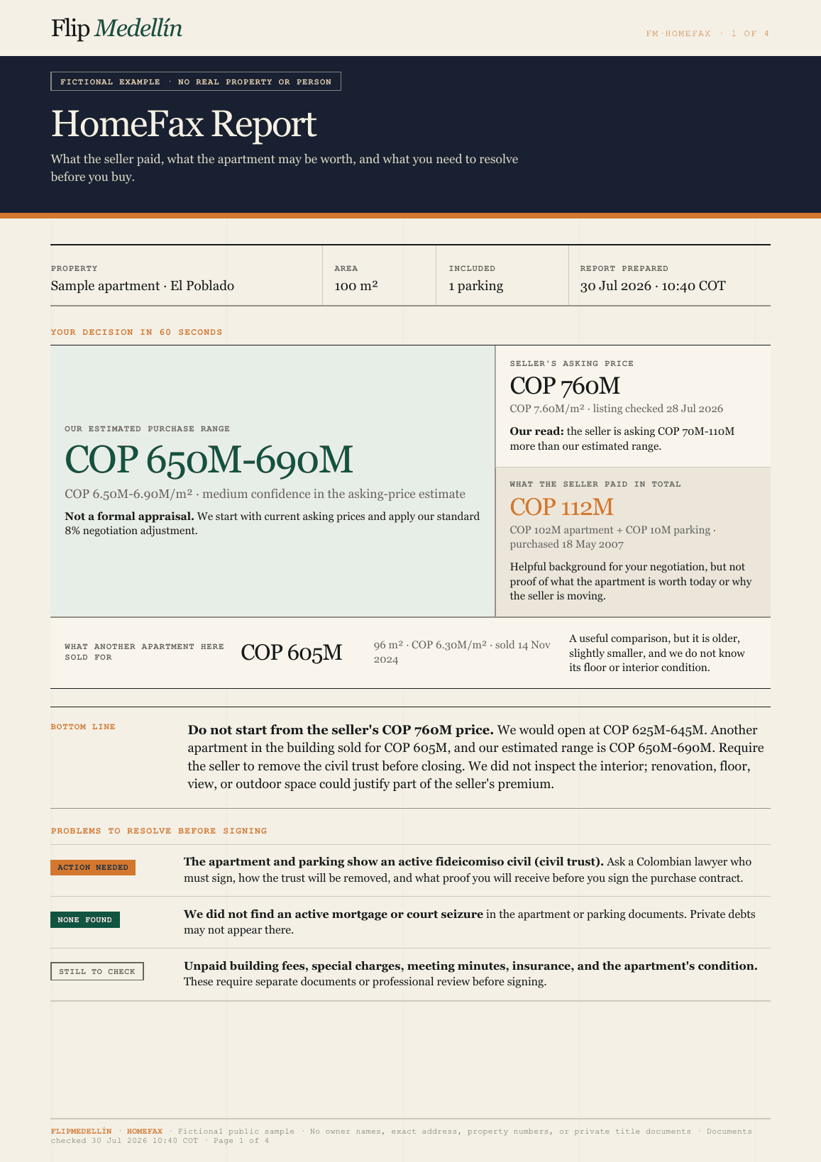 HomeFax sample page 1